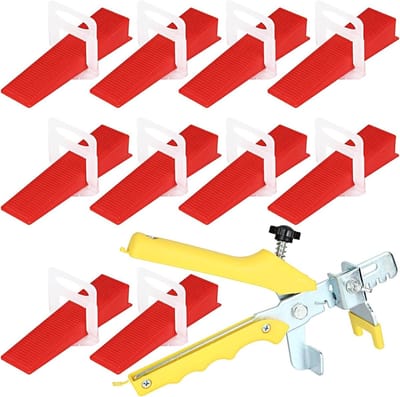 Leveling System voor Tegels met 601 Onderdelen, 500 Trekloepen, 100 Herbruikbare Wedges en Pliers voor Tegels van 6 tot 15 mm Dikte