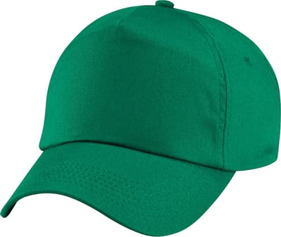 Beechfield Unisex Plain Original 5 Panel Baseball Cap (Pakket van 2) (Kelly Groen)