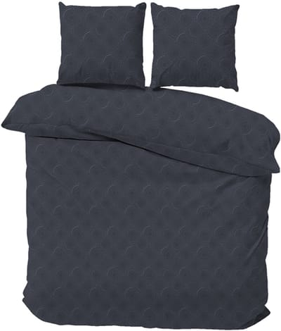 iSleep Dekbedovertrek ian - Eenpersoons - 140x200/220 cm - Blauw