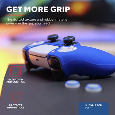 Trust GXT 266 Duimgrepen - 4-pack voor PS5 - 2x Glow-in-the-Dark - Extra Grip en Controle - Zwart en Wit