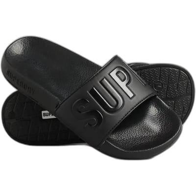 Superdry Core Badslippers Zwart Grootte: M