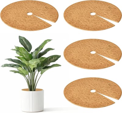 Coco Coir Mulch Ringen 60cm - Natuurlijke Bescherming voor Bomen, Potgrond Bedekking voor Binnen en Buiten, Bruin, Tuinieren en Landschapsarchitectuur