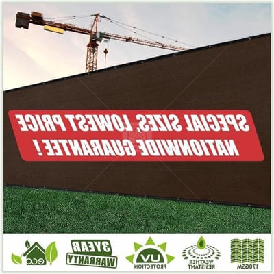 Omheiningsscherm op maat - Privacy scherm hek - Privacy creëren tuin - 170 GSM UV-bestendig HDPE - 4' x 40'