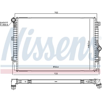 Radiator, motorkoeling NISSENS 606084