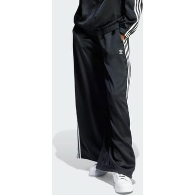 Adidas Satin Wide Leg Broeken Dames - Zwart - Maat 36/S - Katoen Canvas