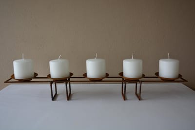 Frenzlights - kandelaar - kaarsenhouder - Kerst - design - langwerpig voor 5 kaarsen - sfeerverlichting - kadotip - cadeautip