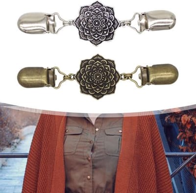 Vestsluiting -2pack flower circle" - Vestsluiting - 2 designs - vestclip dames -sjaalspeld - vestclip - true diamonds - vestsluiting vestclip -vestsluiting dames - vestspeld - vestklem