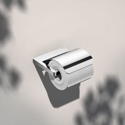 KEUCO Toiletpapierhouder van metaal, hoogglans verchroomd, toiletrolhouder voor badkamer en gastentoilet, moll