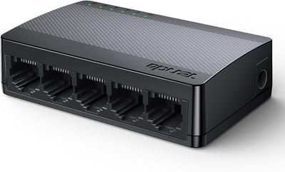 Netwerk Switch - Ethernet Hub - Netwerk Uitbreiding - 5 Gigabit Poorten - Compact Formaat - Zwart