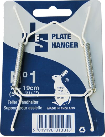 Bordenhanger en tegelhouder ophangsysteem - wit - Nr 1 voor 13-19cm (klein)