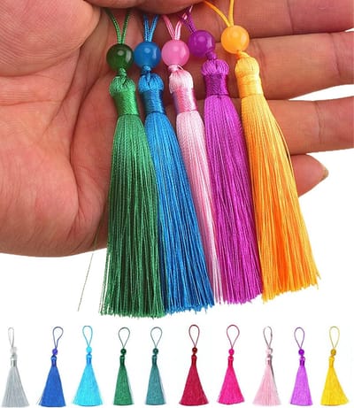 20 stuks mini kwast hangers - Zachte kleurrijke kwasten in 10 kleuren voor sieradenmaking, souvenir, bladwijzers, DIY handwerktoebehoren