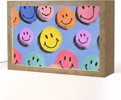 Nachtlampje 30x20 cm - Kinder lampje - Smileys - Kleurrijk - Tafellamp kinderkamer - Slaapkamer lamp - Bedlamp kinderen - Kinderlampje stopcontact - Wandlamp babykamer - Nachtlampjes