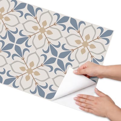 Coloray Meubel Wrap Folie - Beige Meubelfolie - 50x100 cm - Plakfolie Meubels Retro bloemen - Decoratiefolie Zelfklevend - Retro Meubelfolie - Meubelfolie Zelfklevend - Badkamer decoratie - Achtergronden en patronen