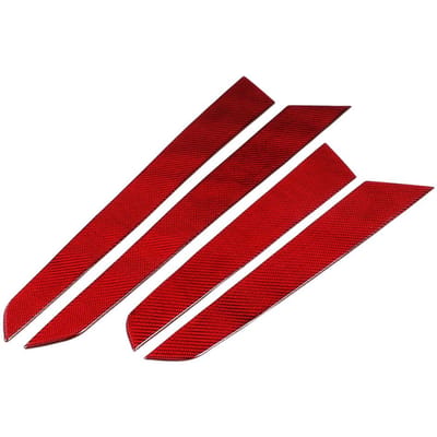 4 stuks Interieur Deurpaneel Bekleding Koolstofvezel Geschikt voor Mercedes C-Klasse W204 07 13 red