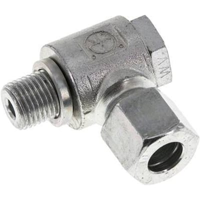 10L & G1/4'' Verzinkt Stalen Swivel Joint Snijringkoppeling Buitendraad 315bar Draaibaar ISO 8434-1