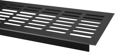 Ventilatierooster 100mm Geperforeerd Aluminium RVS-look | Diverse Lengtes en Kleuren