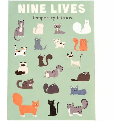 Tatoeage voor kinderen Rex London temporaires Nine Lives (x2)