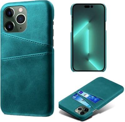 Coverup Hoesje - Geschikt voor iPhone 14 Pro Hoesje - Coverup Dual Card Back Cover - Groen