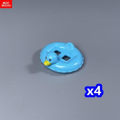 Briques MOC Anneau de Natation Canard Pièce Imprimée Scène de Ferme Lac Accessoires Ville Vue DIY Bloc de Construction axé sur l'Apprentissage Cadeaux Amis