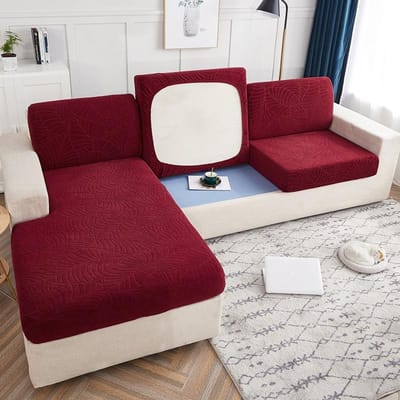 Housse de siège de canapé housse de coussin épais Jacquard solide doux extensible housses de canapé protecteur de meubles drap de siège de canapé protecteur de meubles 95-135cm