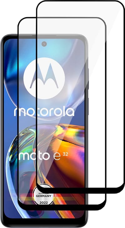 Screenprotector geschikt voor Motorola Moto E32 / E32s - Gehard Glas Beschermglas Tempered Glass Volledig Dekkende Screen Protector - 2 Stuks
