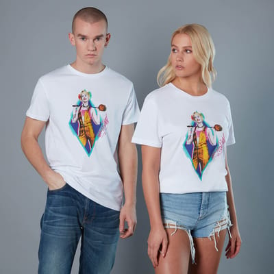 Harley Quinn en Wooden Mallet Unisex Birds of Prey T-Shirt - Wit - S