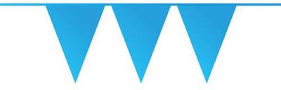 Vlaggenlijn - blauw - 10 meter - kunststof - slingers