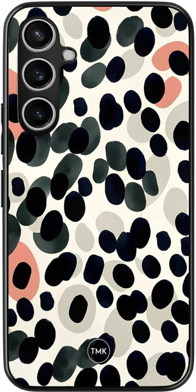 Hoesje geschikt voor Samsung Galaxy S23 FE - Modern dots - Multi - TPU case - Gestipt - Hardcase zwart telefoonhoesje