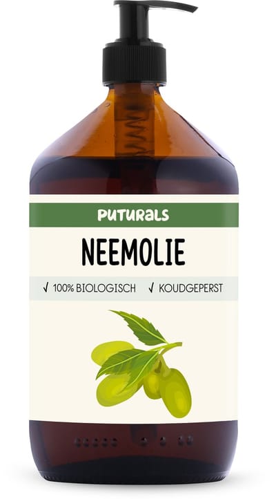 Puturals Neemolie 100% Biologisch - 1000ml - Koudgeperst en Puur - Neemolie voor Huid, Haar, Lichaam en Planten