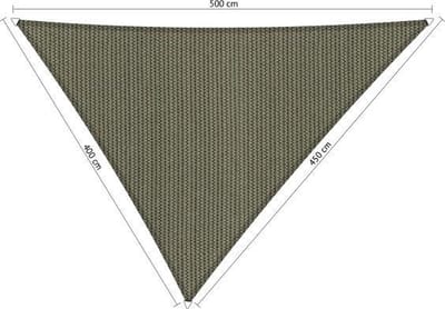 Shadow Comfort® Ongelijkzijdige Schaduwdoek - UV Bestendig - Zonnedoek - 350 x 400 x 450 CM - Desert Storm