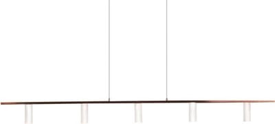 Hanglamp LED Twinline Recht 5X20W Brons