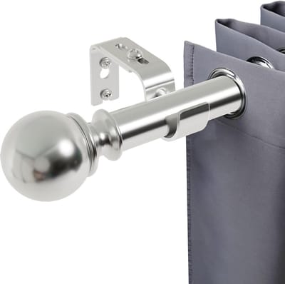 Gordijnroede Set - Gordijnstok - Raambekleding Ophangen - Verstelbare Lengte - 70-143 cm - Zilver