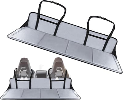 Autoslaapmatras - Reisbed - Kamperen - Niet-opblaasbaar universeel - 42x128 cm - Grijs