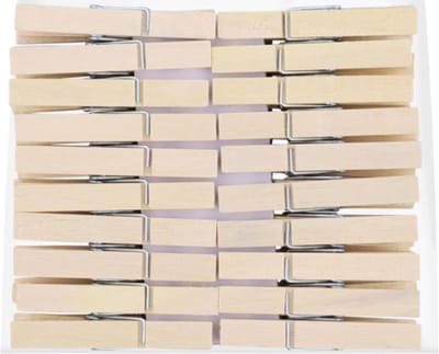 Wasknijpers | Hout | 40 stuks - Sorbo