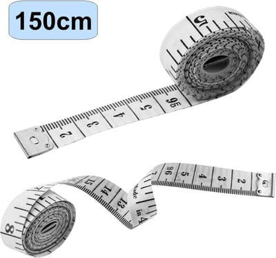 Fako Bijoux - Meetlint 1.5 Meter - Meetlint Lichaam - Lichaam Meter - Meetband - Klussen Meetlint - Lintmeter - Hobby Meetlint - 150cm - Smal - Wit