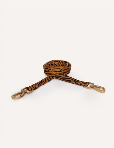 Dogguo Zebra Leash - Hondenriem - 250x2.5 cm Roest Zwart M