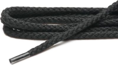 ARIESZZZ Schoenveters - Veters 120 cm - Grof Rond - Zwart -  120 cm - 6-8 gaatjes