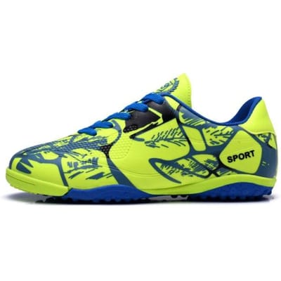 Uitverkoop Blauwe Graffiti Voetbalschoenen Goedkope Heren Tf Nopjes Trainingsschoenen Antislip Heren Voetbalsneakers Turf Buiten Botas Fútbol 37