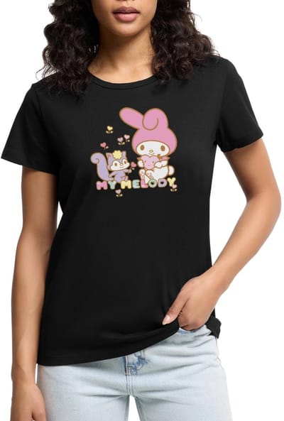 My Melody Plukt Hartbloemen Met Risu Premium T Shirt Dames
