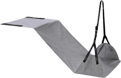 Vliegtuig Voetsteun - Beensteun Hangmat - Comfortabel Reizen - Verstelbaar Ontwerp - 100 x 45 cm - Zwart