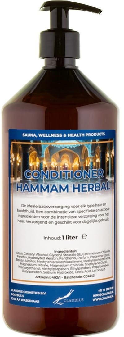 Hairconditioner Hammam Herbal 1 liter met zwarte pomp