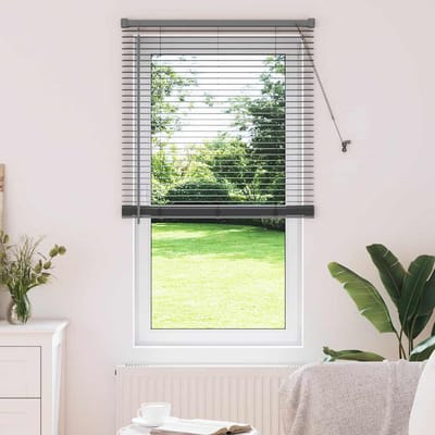 vidaXL - Venetiaanse - jaloezie - Donkergrijs - 175 - x - 70 - cm - 25 - mm - Aluminium