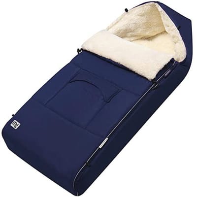 Babyvoetenzak met Reflectoren, Weerbestendig, Antislip, Ideaal voor Kinderwagens en Autostoelen, 90 x 60 cm, Marineblauw