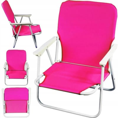 Opvouwbare campingstoel blauw, strandstoel voor tuin en terras