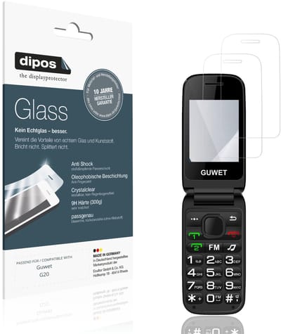dipos – 2x Pantserfolie geschikt voor Guwet G20 | 9H Screenprotector