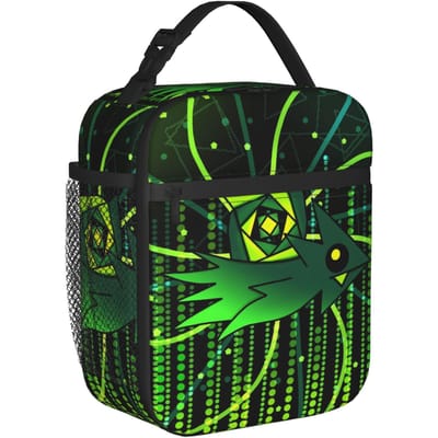 Geïsoleerde Lunchtas Geometrie Kubus spel Merchandise Lunch Voedseldoos Harajuku Thermische Koeler Bento Box Voor School Option 1