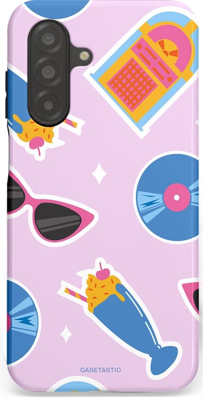 Casetastic Hoesje Geschikt voor Samsung A26 - Stijlvolle Beschermende Duo-layer Case - Jukebox vibes