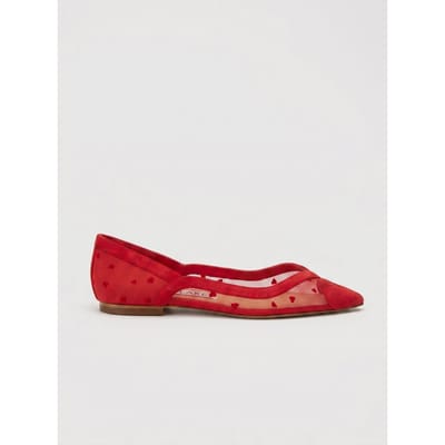 LK Bennett Valena Flats Red Size: 35 | Ballerina Shoes Outlet | Dames | Rood