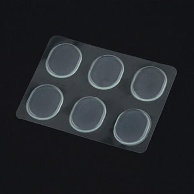 6 Stuks/vel Siliconen Gel Schoeninlegzolen Inzetstukken Pads Kussentjes Voetverzorging Hielgrips Voering black