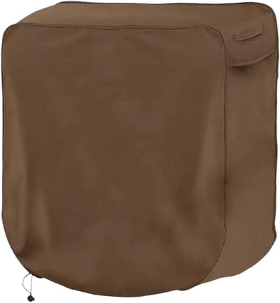 Beschermhoes Tuinslang - Haspelhoes Waterdicht - Buitenopslag Bescherming - Universele Elastische Banden - 60x45x60 cm - Koffie